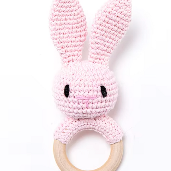 Hochet Lapin Rose