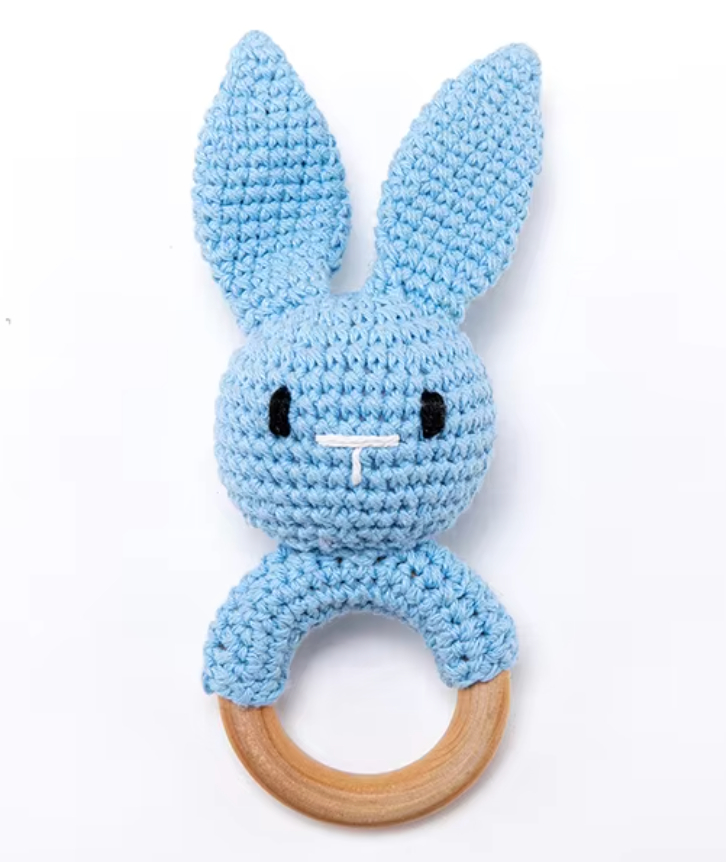 Hochet Lapin Bleu