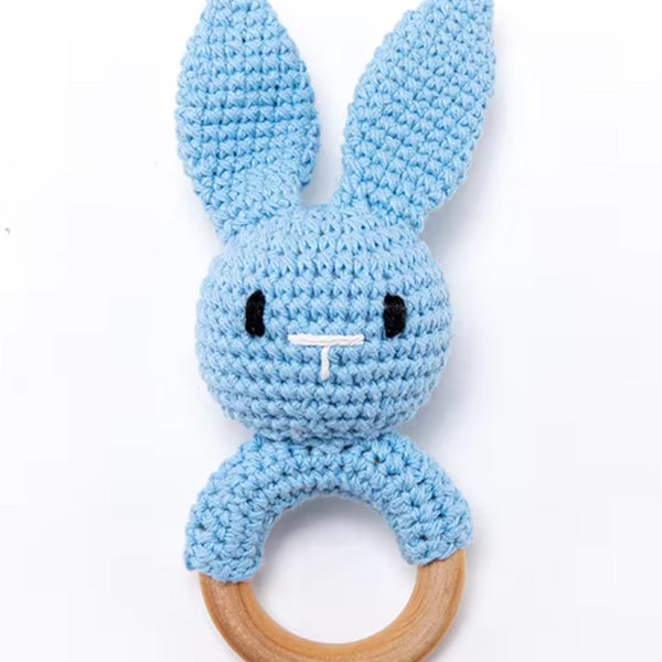 Hochet Lapin Bleu